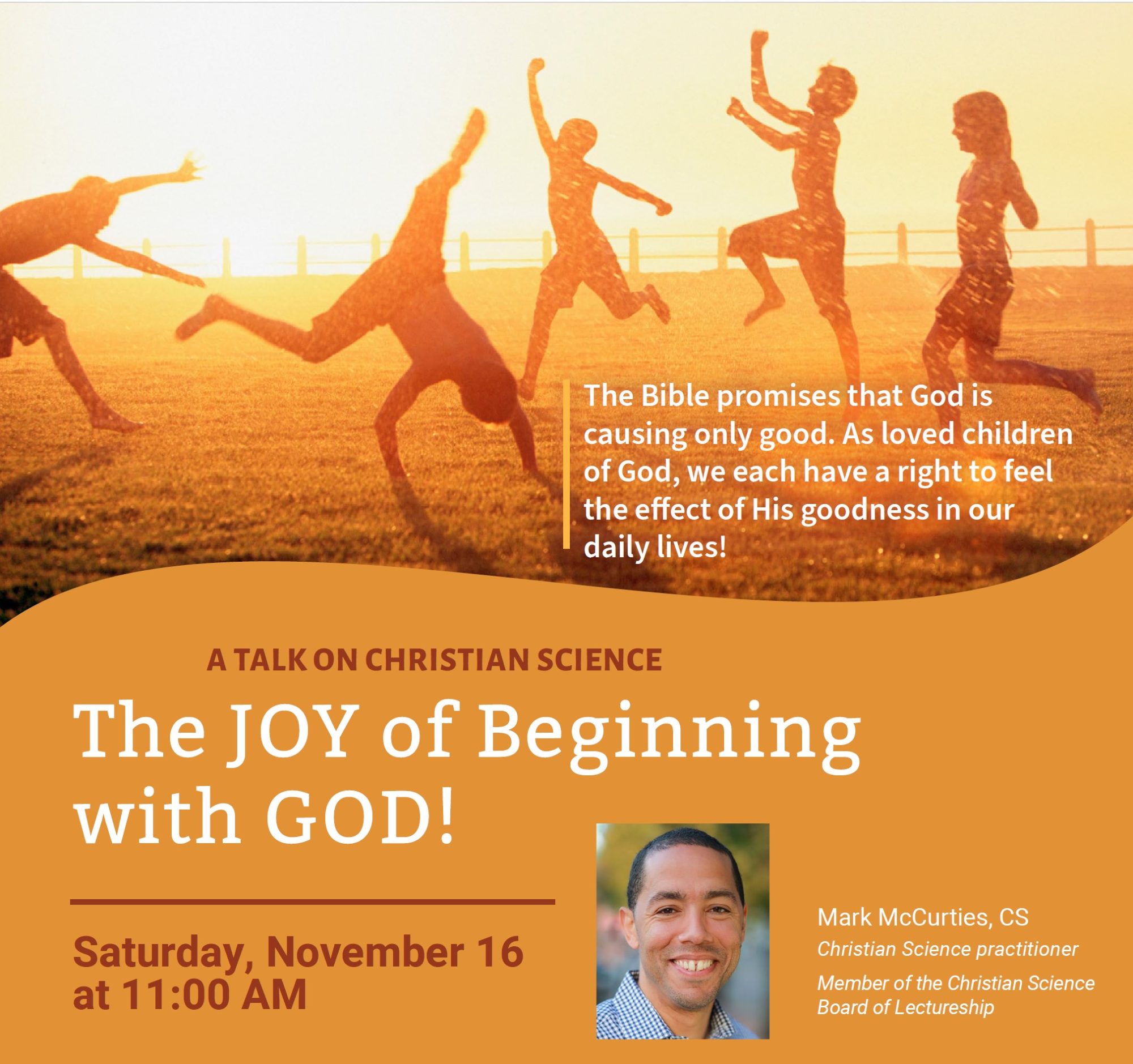 The JOY of Beginning with GOD! Mark McCurties